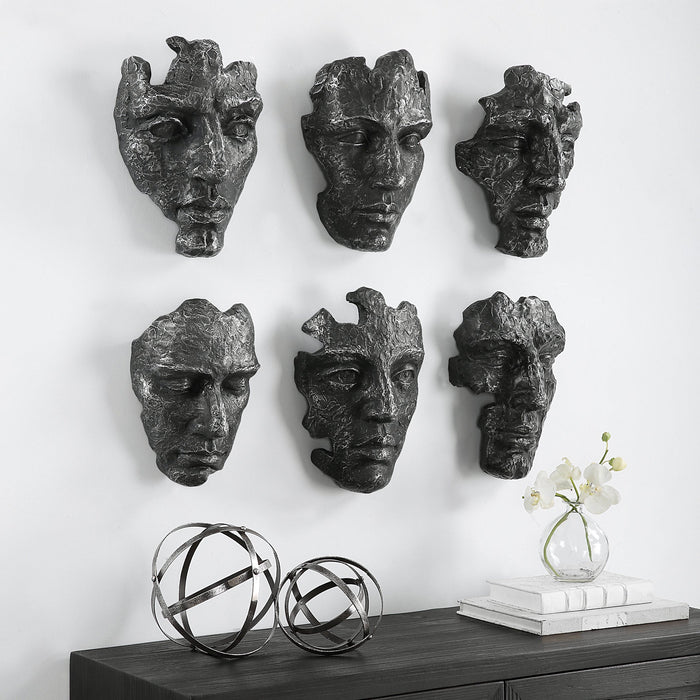 Uttermost Self-Portrait Metallic Wall Decor - Set of 6