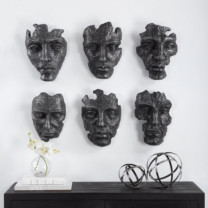 Uttermost Self-Portrait Metallic Wall Decor - Set of 6