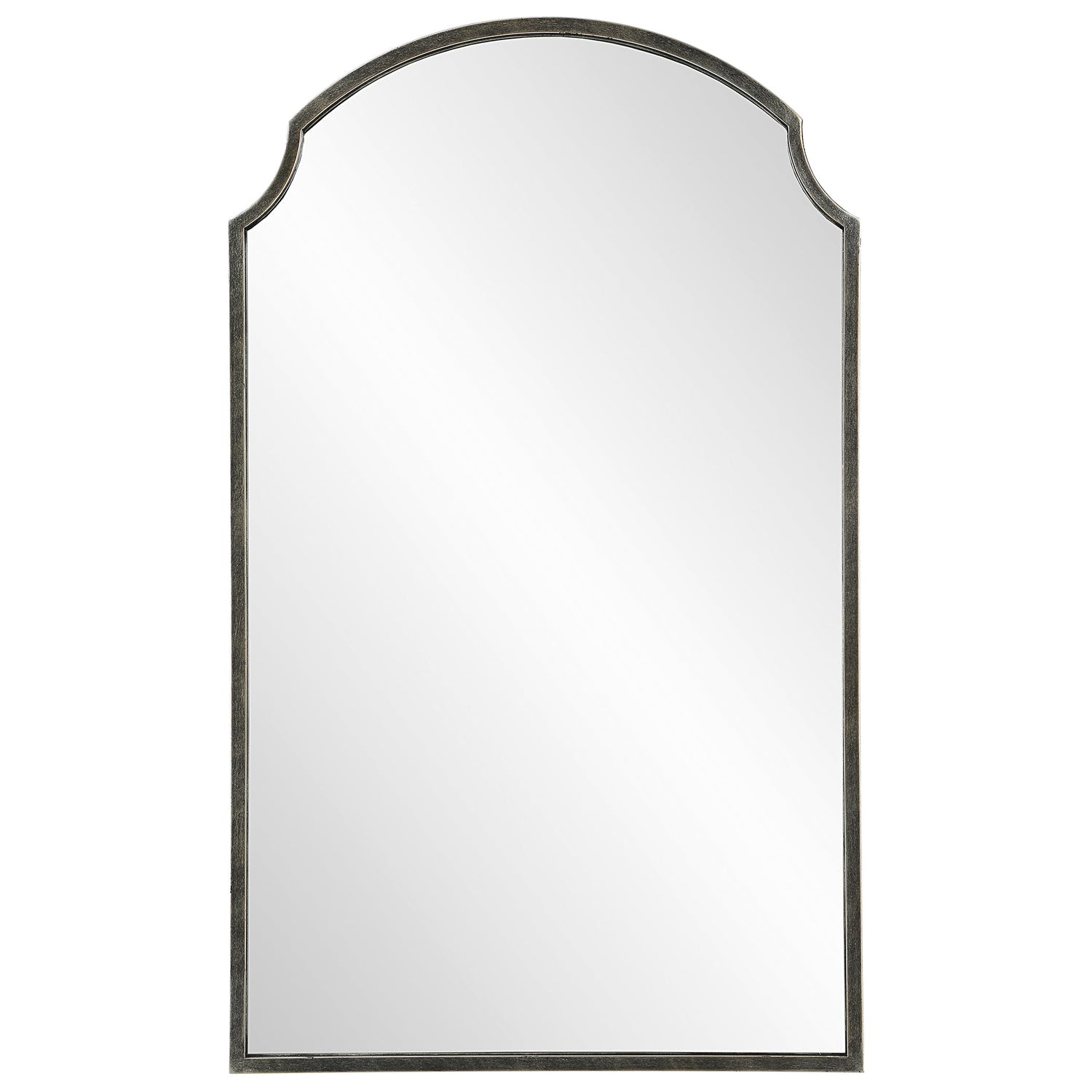 Modern Accents Scalloped Corners Metal Frame Mirror
