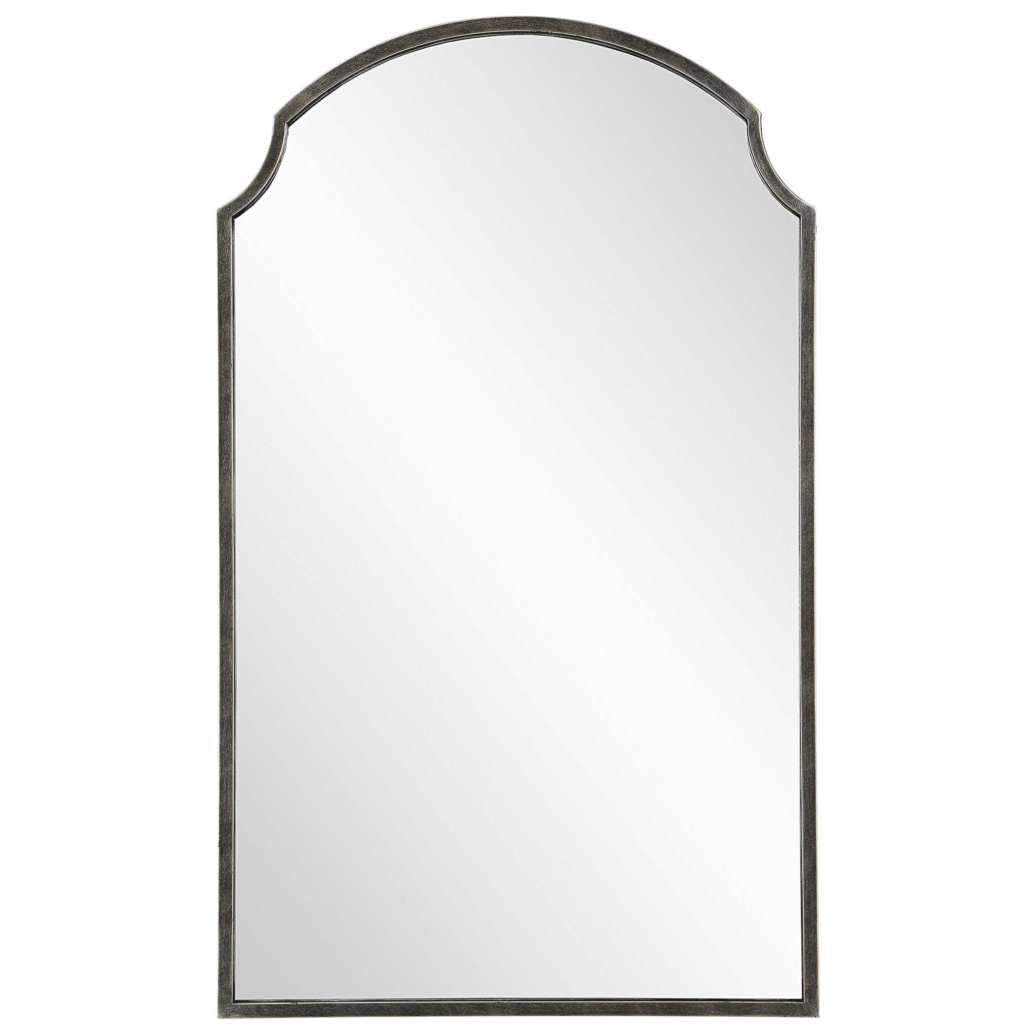 Modern Accents Scalloped Corners Metal Frame Mirror