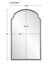Modern Accents Scalloped Corners Metal Frame Mirror