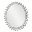 Uttermost Cyra Wood Round Mirror, Aged Ivory