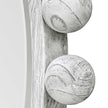 Uttermost Cyra Wood Round Mirror, Aged Ivory