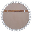 Uttermost Cyra Wood Round Mirror, Aged Ivory