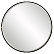Uttermost Bonded Round Black Mirror