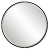 Uttermost Bonded Round Black Mirror