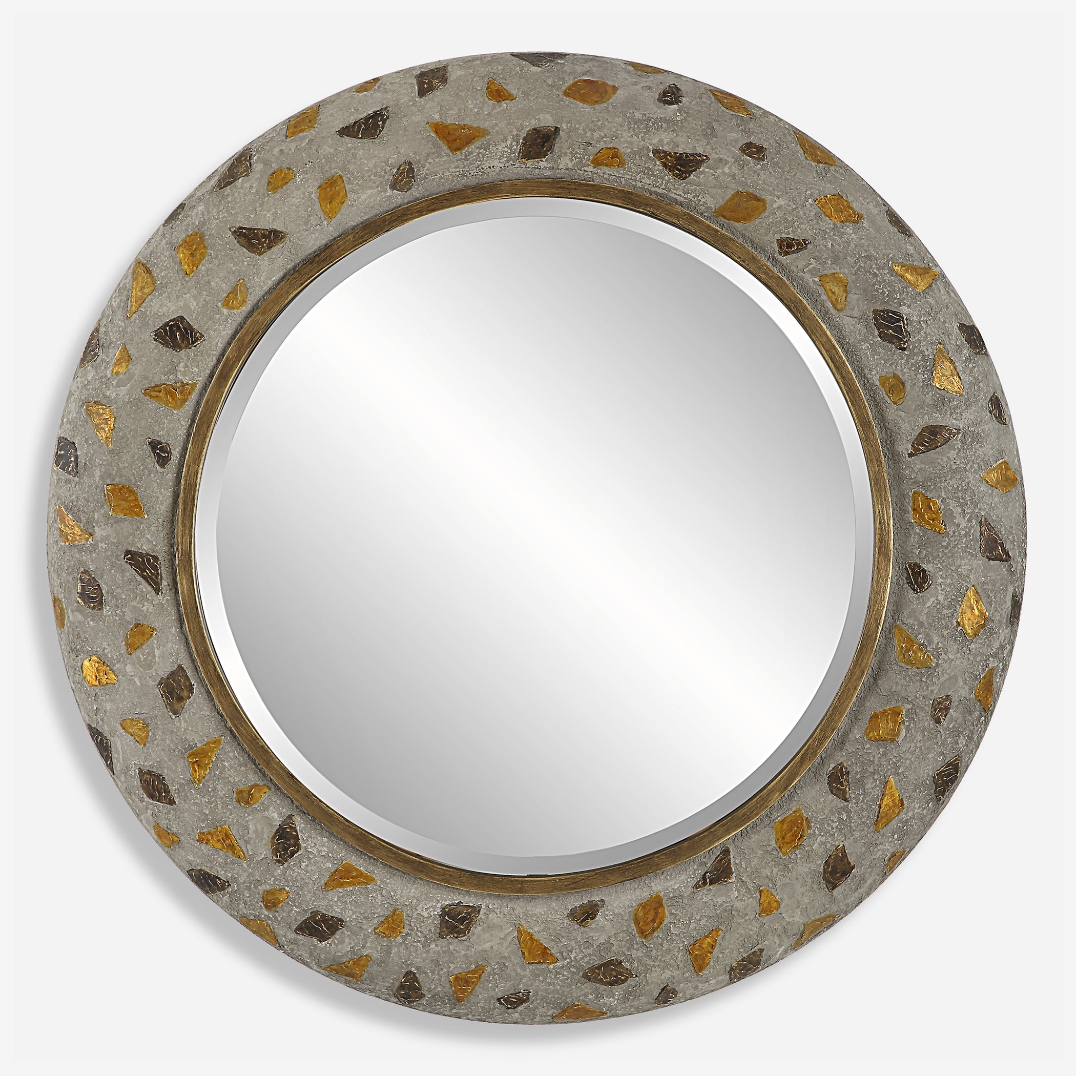 Uttermost Copper Terrazzo Round Mirror Clearance