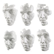 Uttermost Self-Portrait White Mask Wall Décor - Set of 6