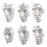 Uttermost Self-Portrait White Mask Wall Décor - Set of 6