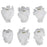 Uttermost Self-Portrait White Mask Wall Décor - Set of 6