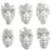 Uttermost Self-Portrait White Mask Wall Décor - Set of 6