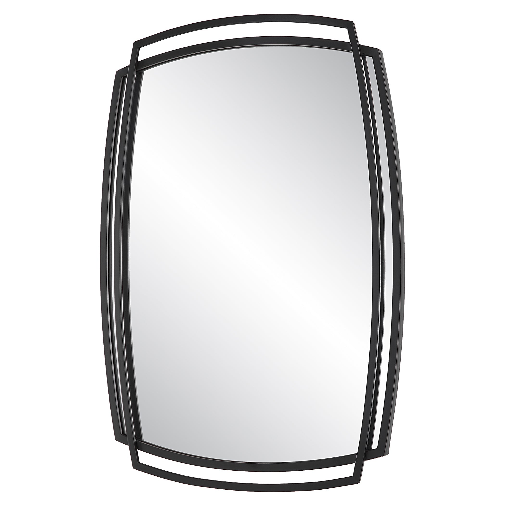 Modern Accents Curved Metal Frame Arched Mirror