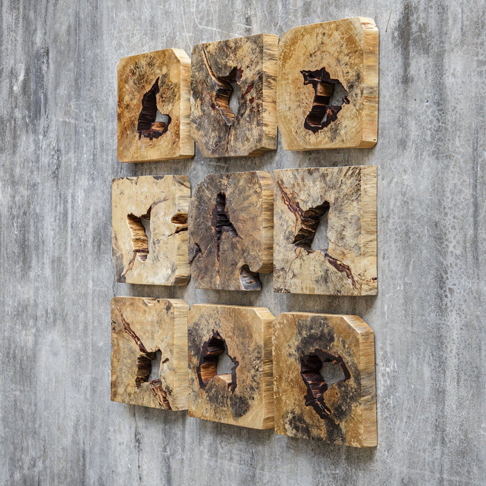 Uttermost Bahati Wood Wall Decor - Set of 9