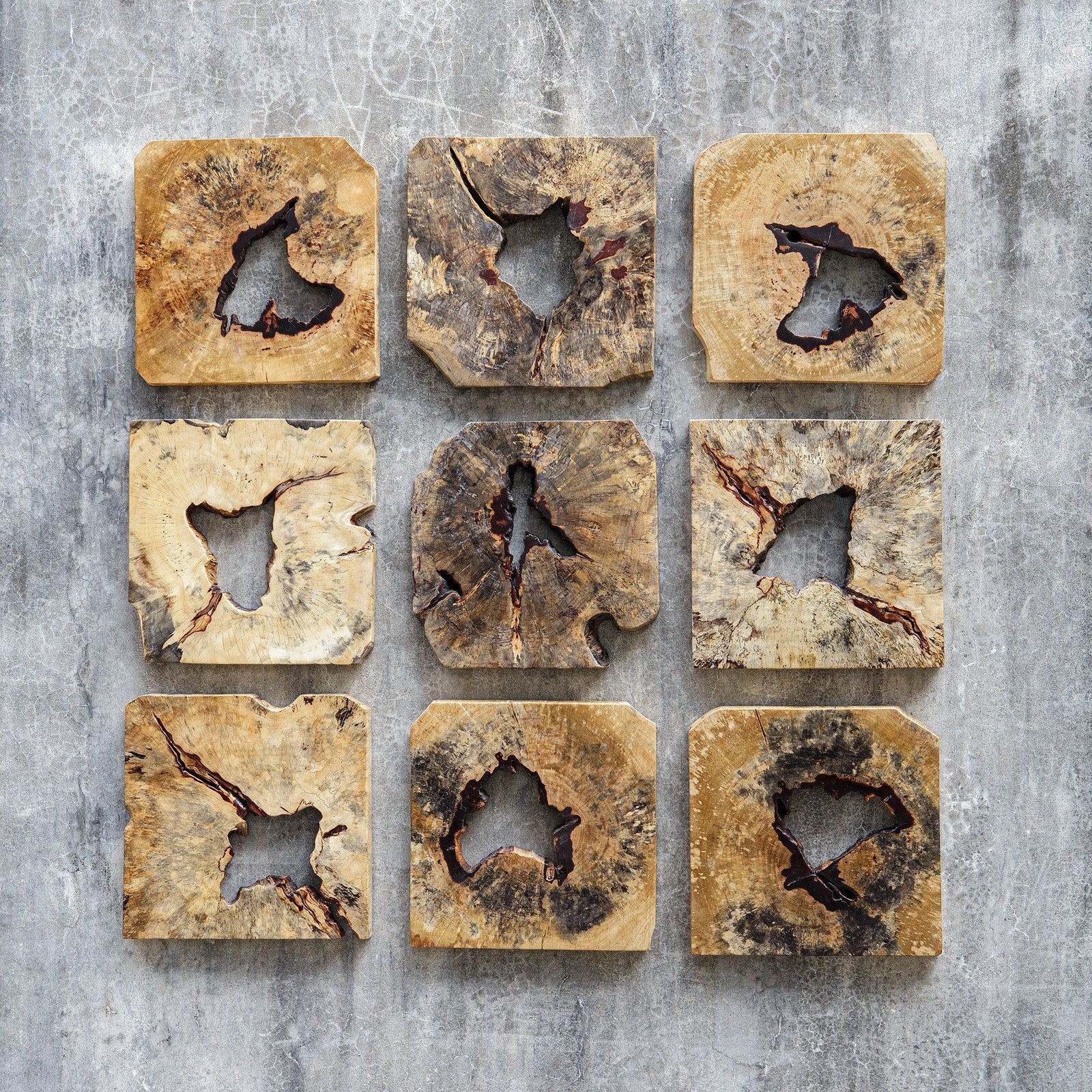 Uttermost Bahati Wood Wall Decor - Set of 9