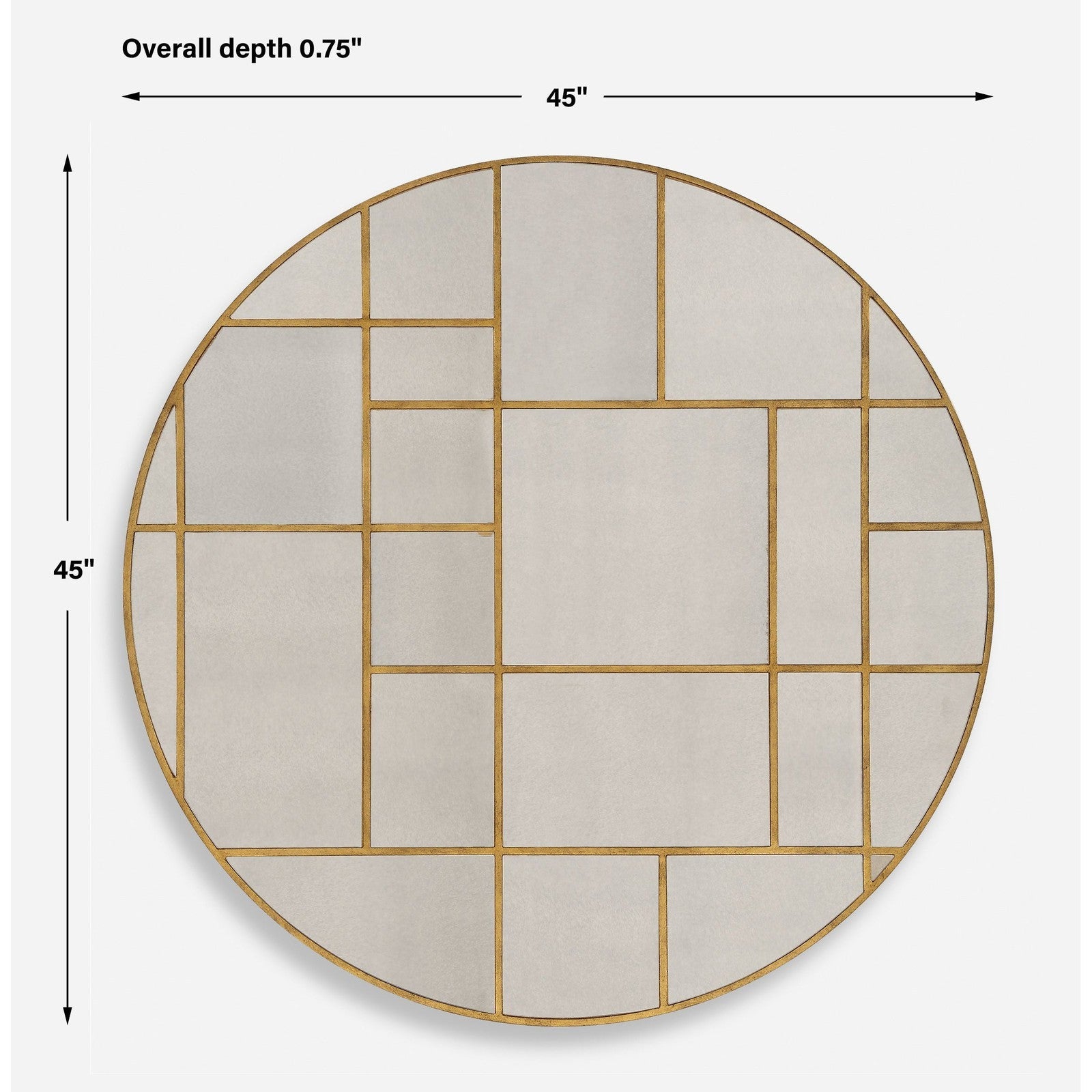 Uttermost Geometric Round Mirror