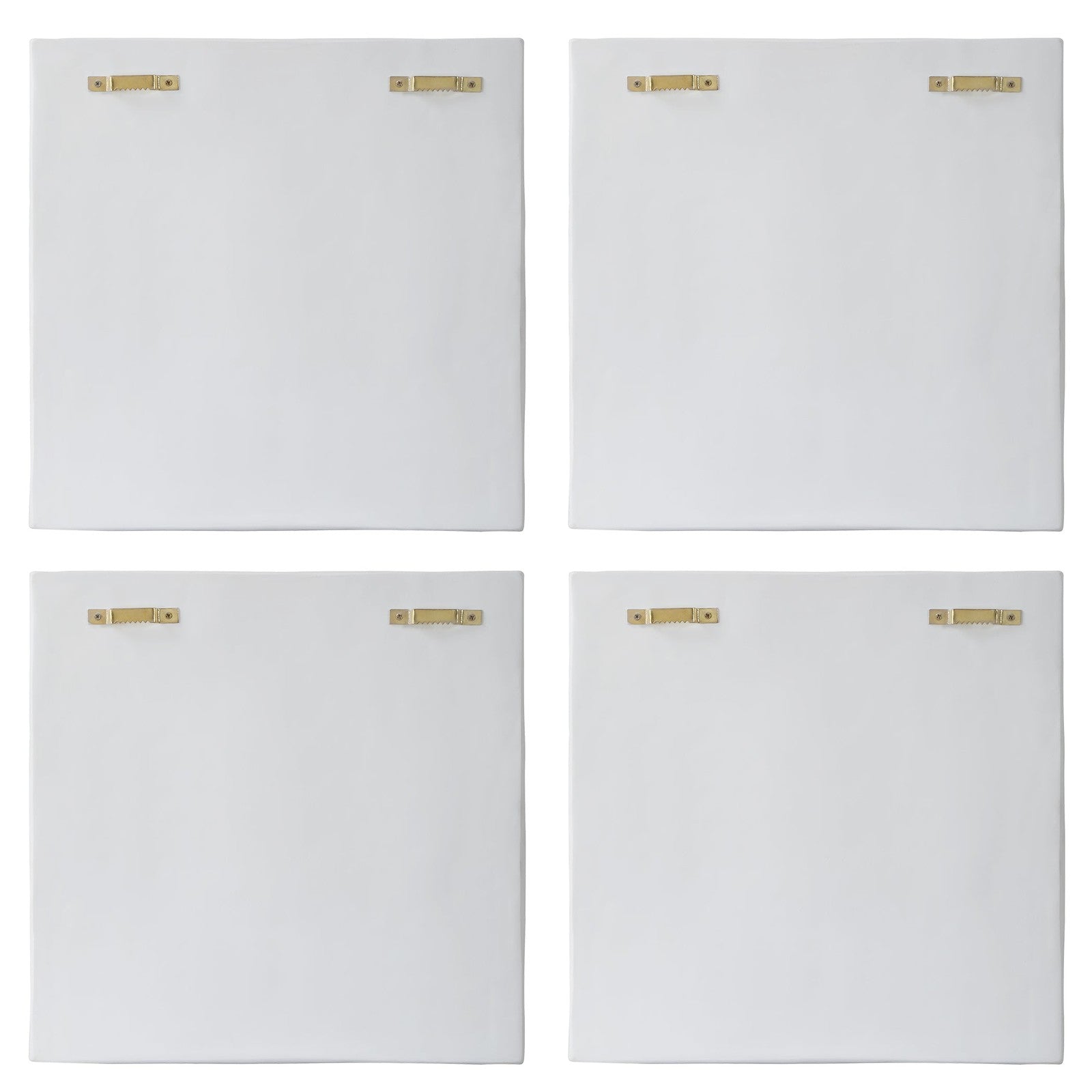 Uttermost Snowdrift Scultped White Wall Decor - Set of 4