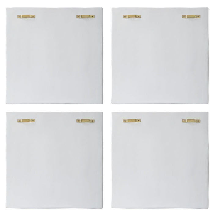 Uttermost Snowdrift Scultped White Wall Decor - Set of 4