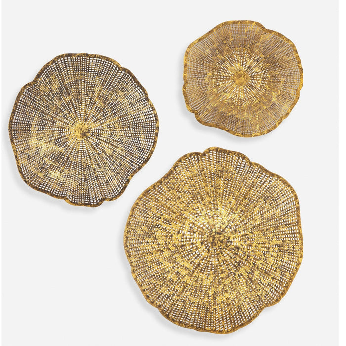 Uttermost Radiance Gold Metal Wall Decor - Set of 3