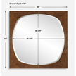 Uttermost Garonne Square Walnut Mirror