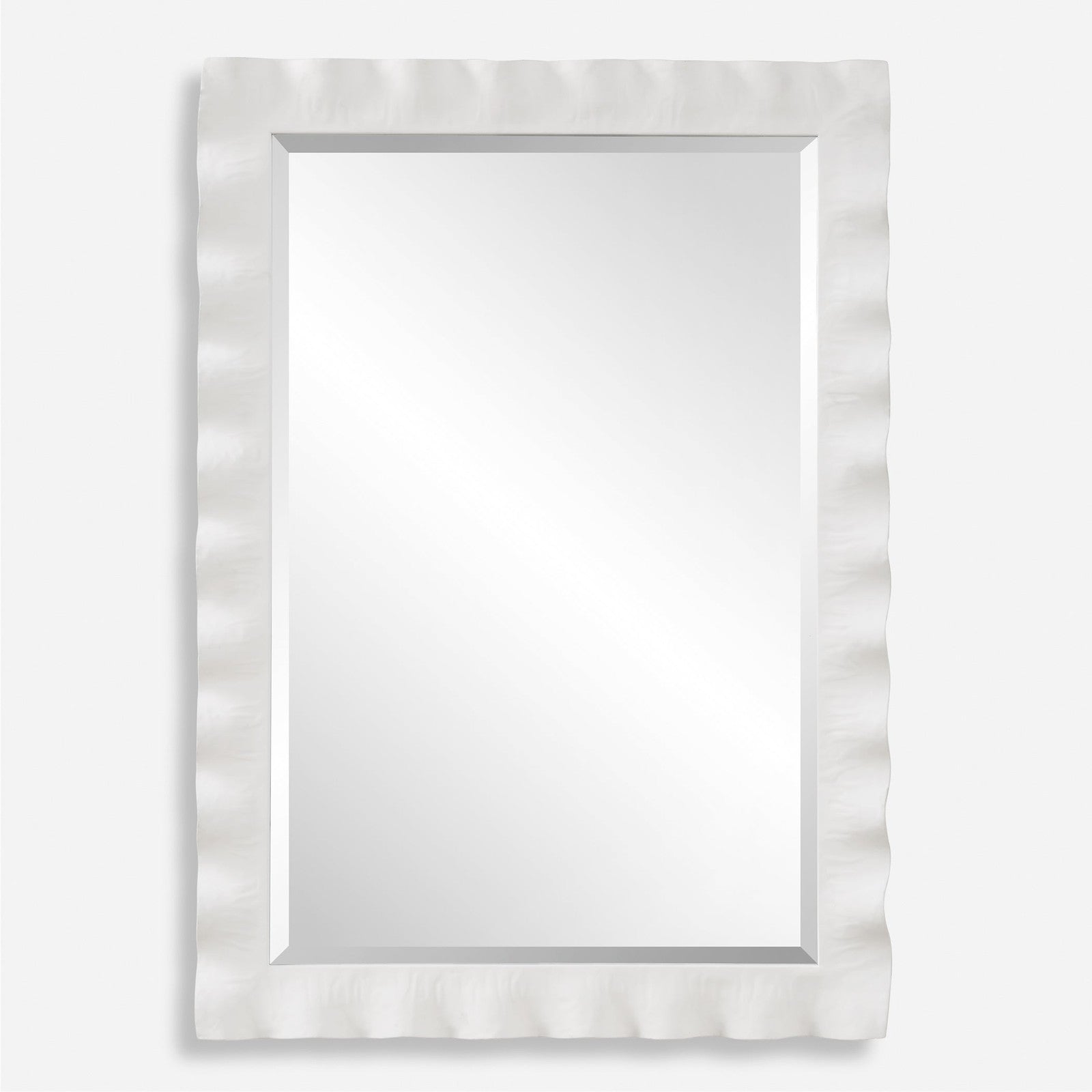 Uttermost Haya White Scalloped Mirror