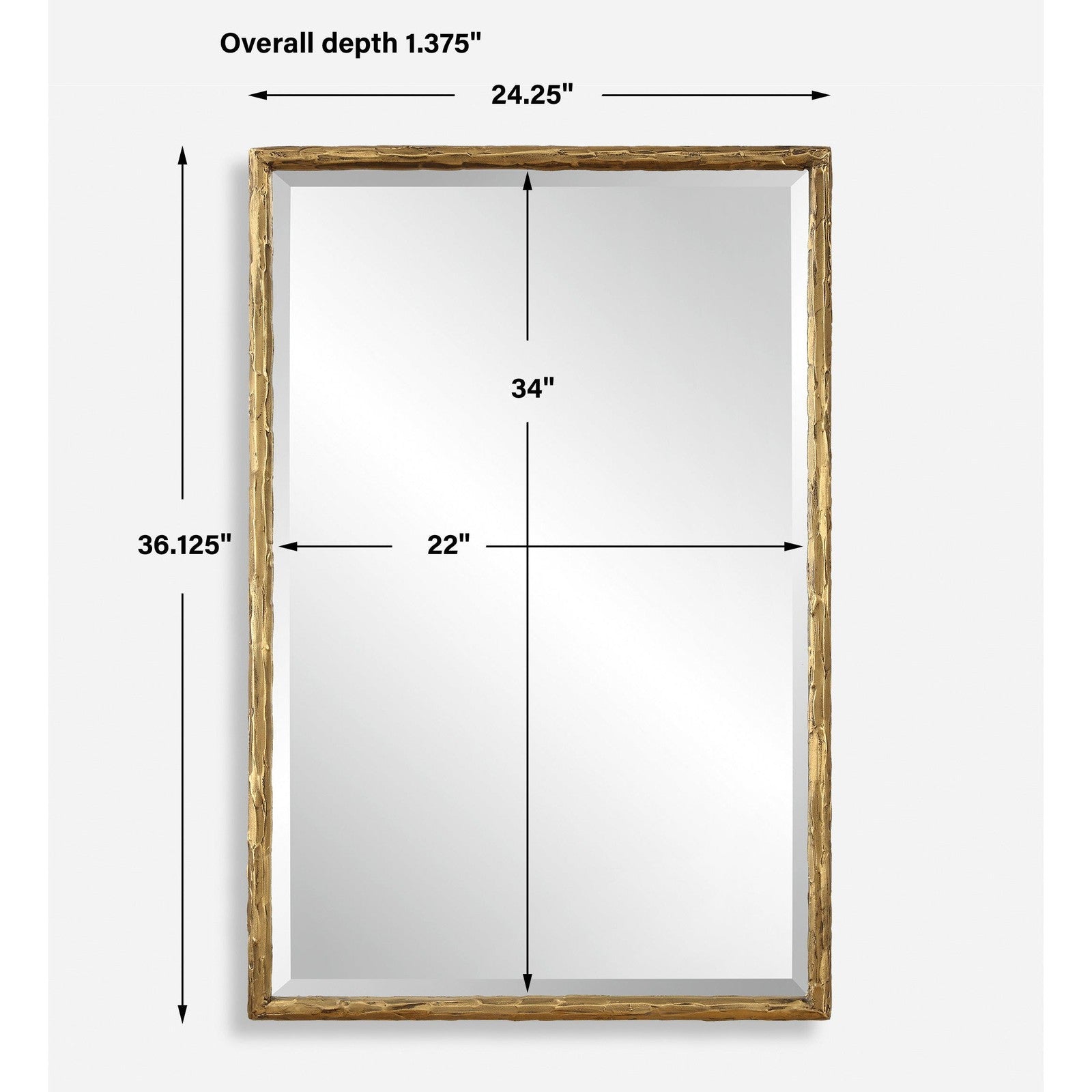 Uttermost Sutton Gold Vanity Mirror