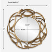 Uttermost Cutting Edge Bronze Round Mirror