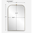 Uttermost Cassidy Brass Arch Mirror
