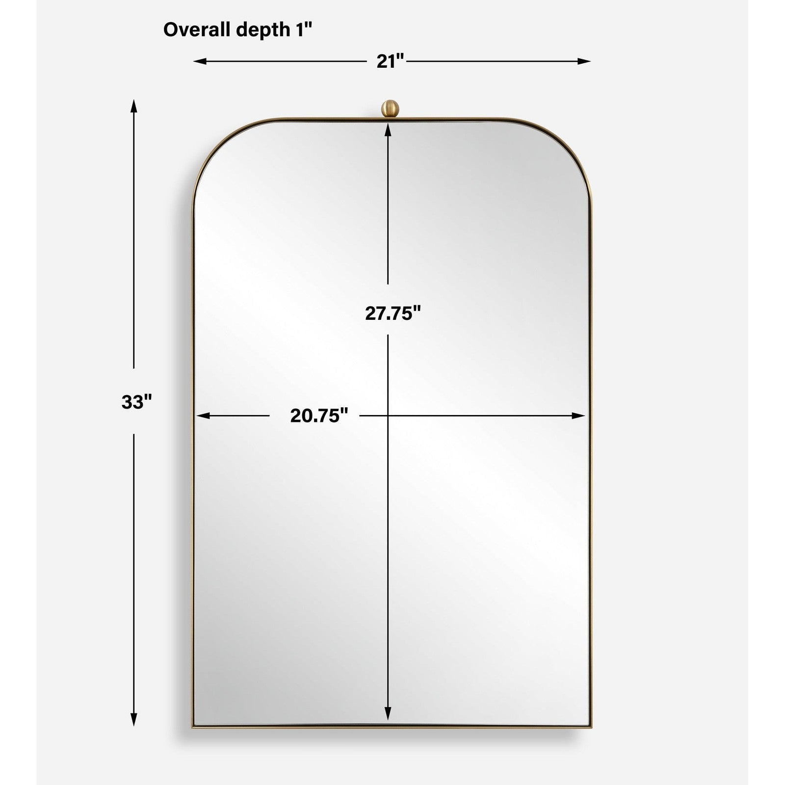 Uttermost Cassidy Brass Arch Mirror