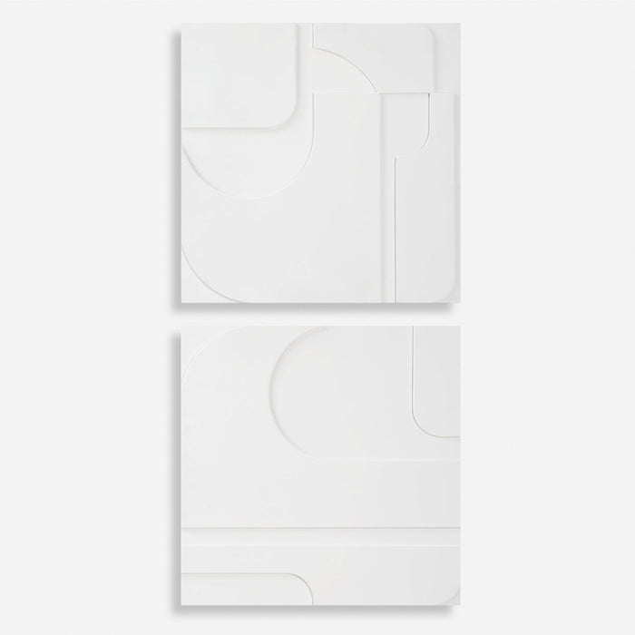 Uttermost Contours White Wall Decor - Set of 2