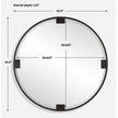 Uttermost Cornelia Black Round Mirror