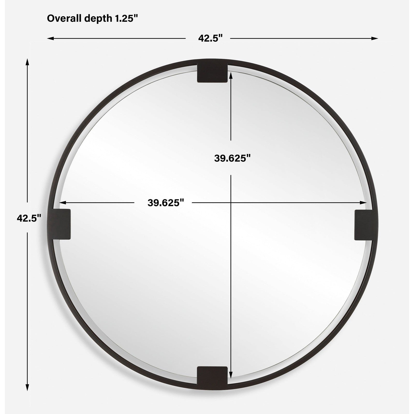 Uttermost Cornelia Black Round Mirror