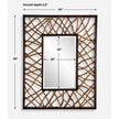 Uttermost Teak Maze Rectangle Mirror