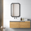 Modern Accents Overlapping Metal Frame Mirror