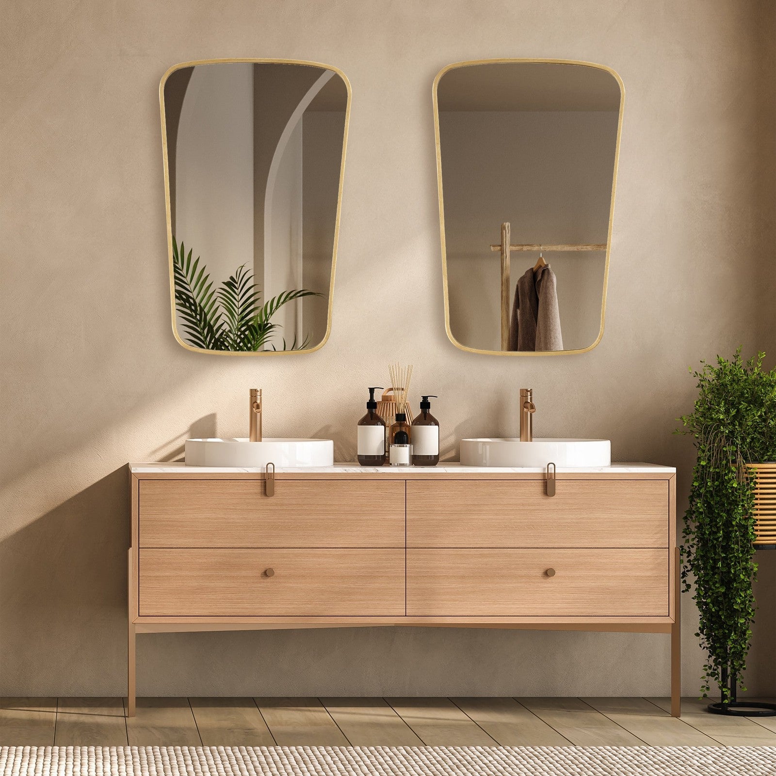Modern Accents Curved Silhouette Mirror