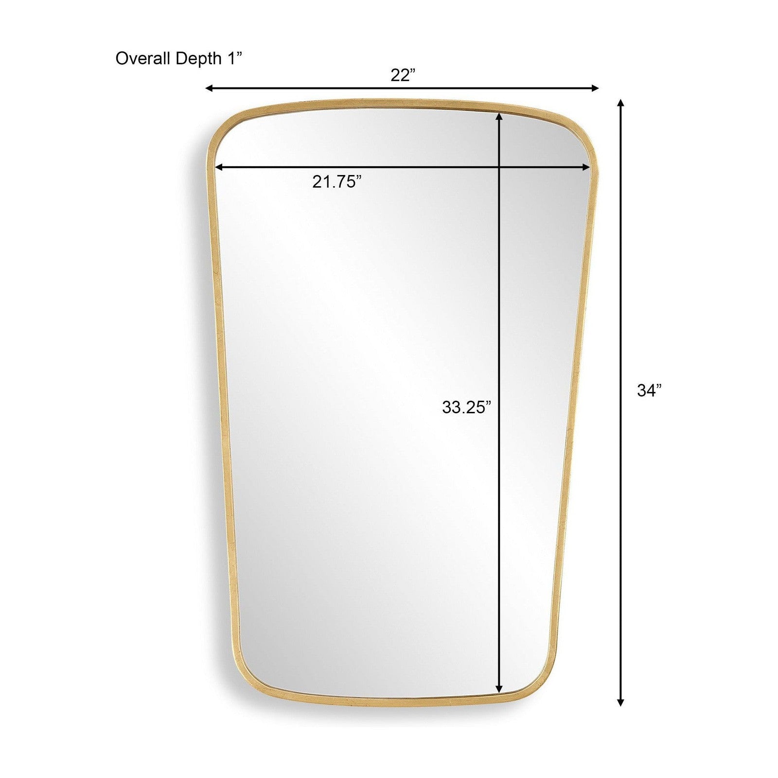 Modern Accents Curved Silhouette Mirror