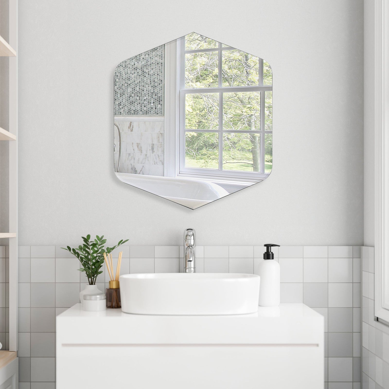 Modern Accents Diamond Shaped Mirror
