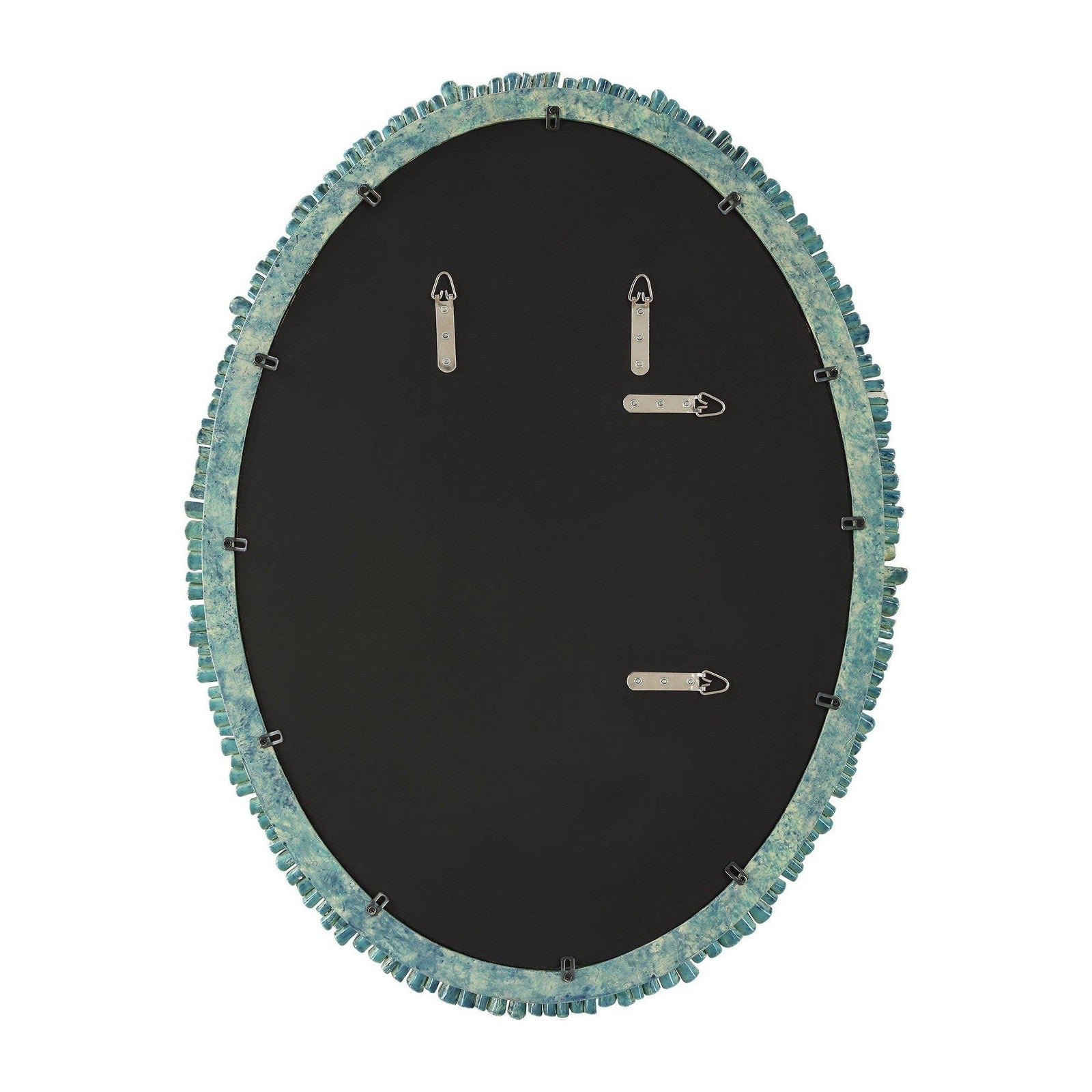 Uttermost Bonaire Teal Blue Oval Mirror