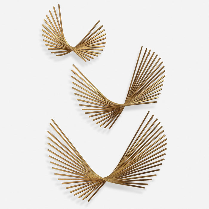 Uttermost Coreograph Antique Gold Wall Decor - Set of 3