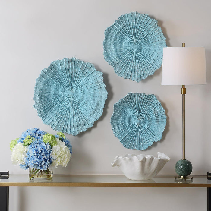 Uttermost Ocean Gems Blue Wall Decor - Set of 3