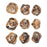 Uttermost Corkscrew Wood Wall Decor - Set of 9