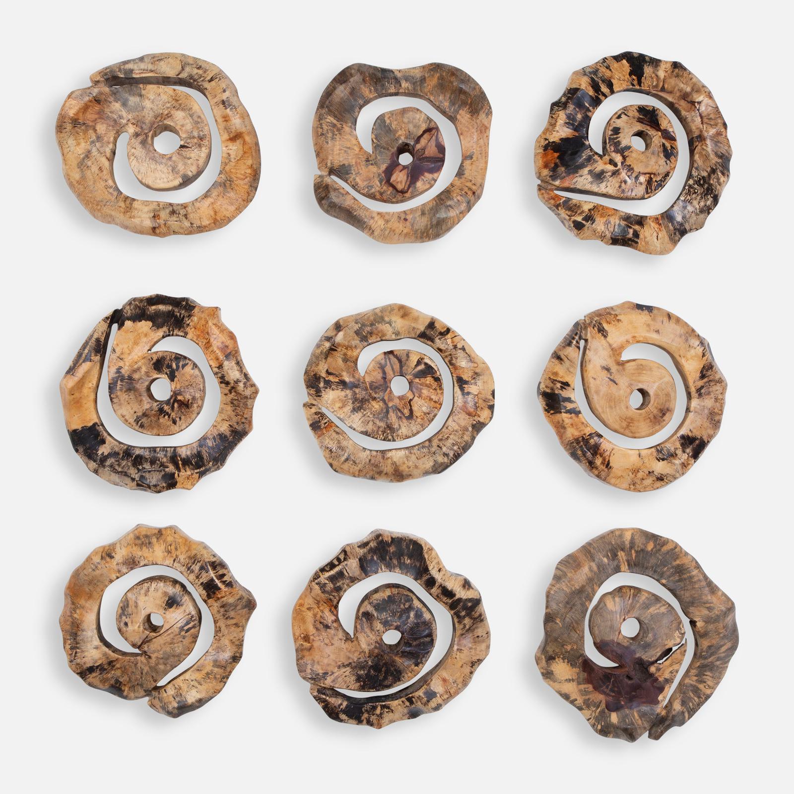 Uttermost Corkscrew Wood Wall Decor - Set of 9