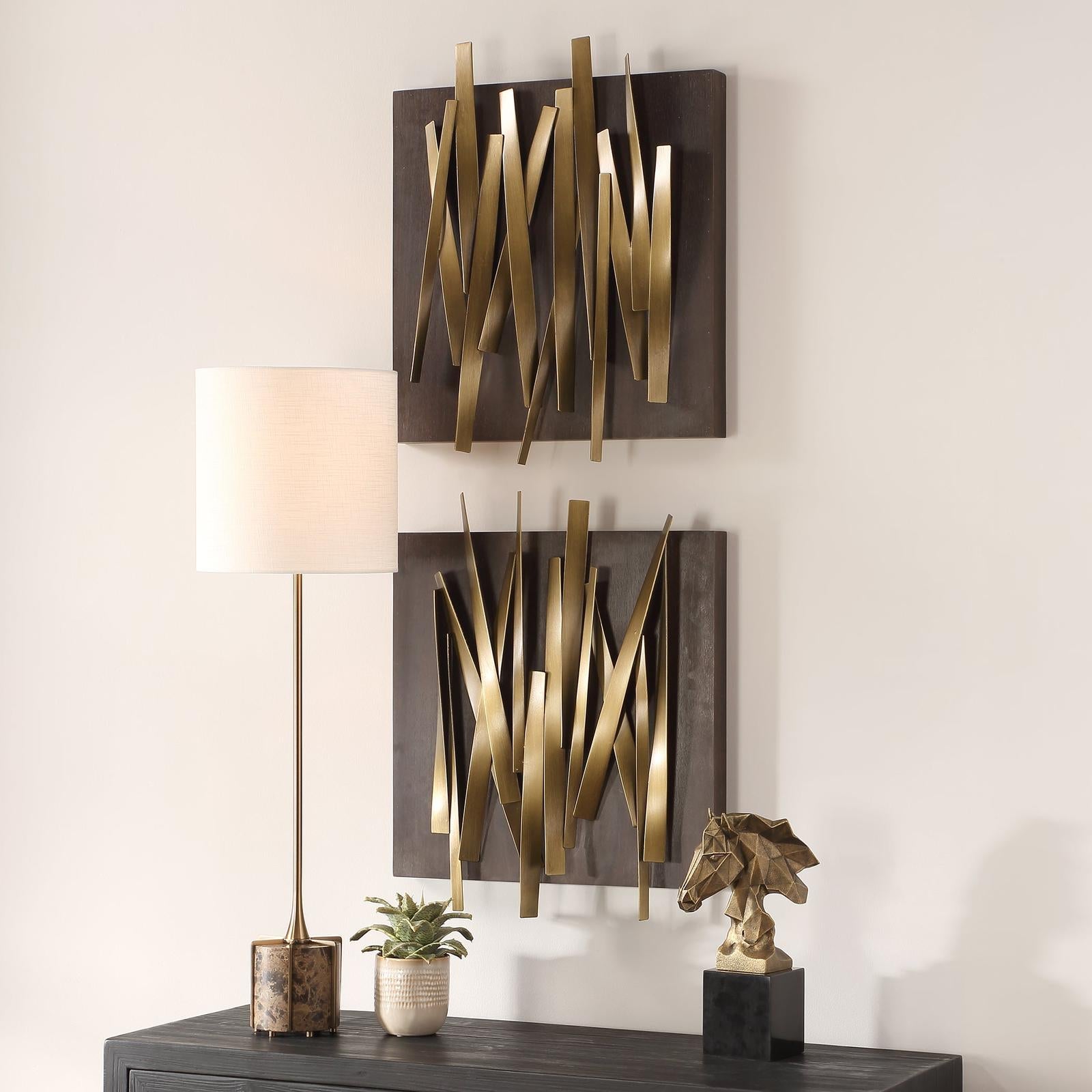 Uttermost Crosshatch Metal Wall Decor - Set of 2
