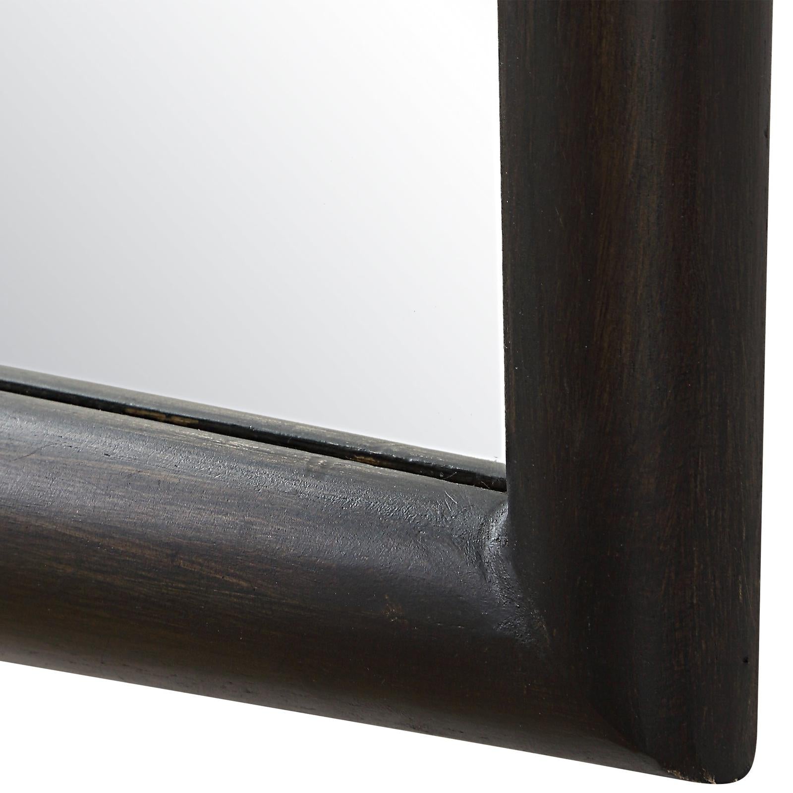 Uttermost Larkin Dark Wood & Brass Mirror