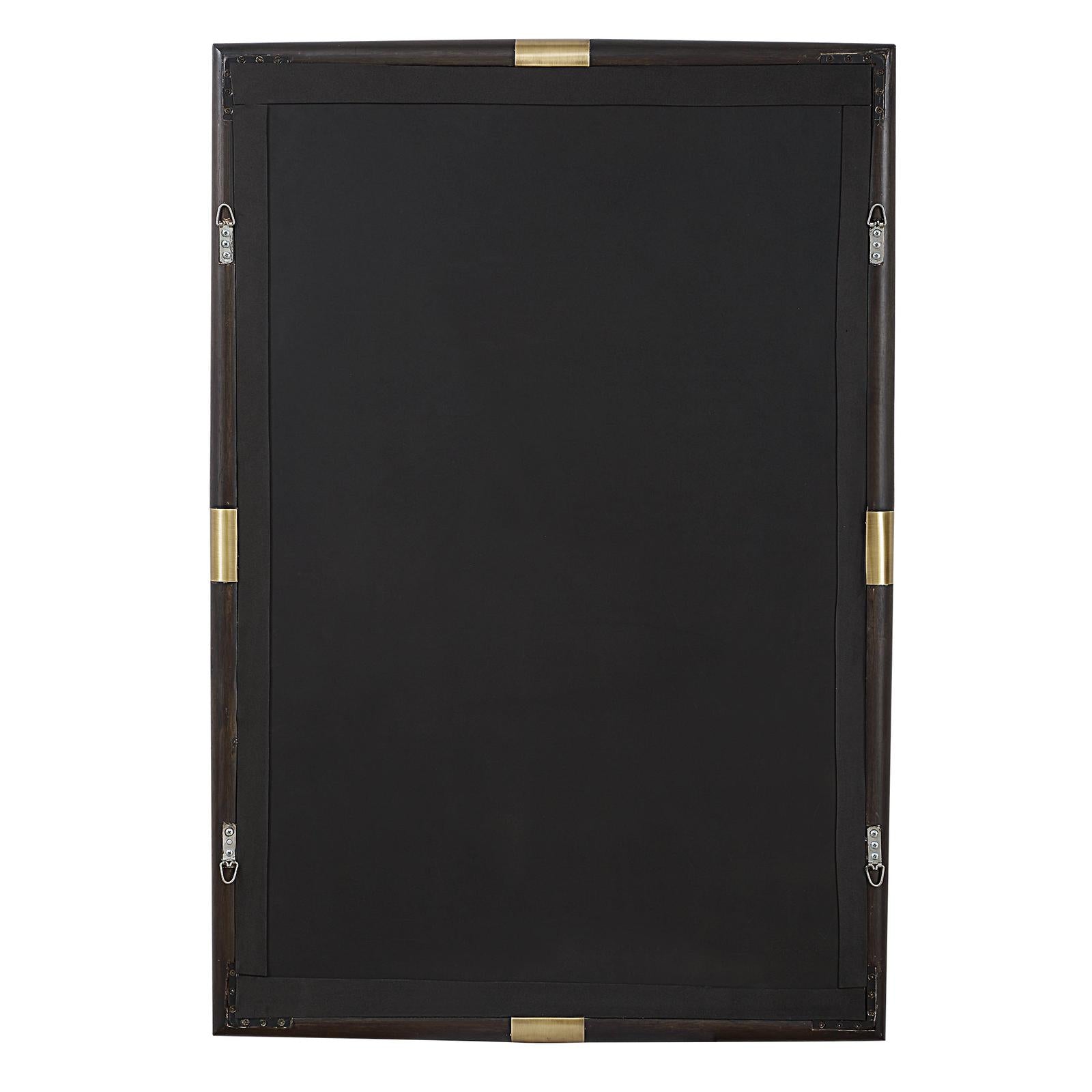 Uttermost Larkin Dark Wood & Brass Mirror