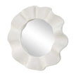 Uttermost Wave Length Round White Mirror