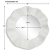 Uttermost Wave Length Round White Mirror