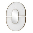 Uttermost Encase Modern White Oval Mirror