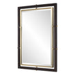 Uttermost Bach Walnut & Brass Rectangle Mirror