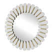 Uttermost Miran White Glass Round Mirror