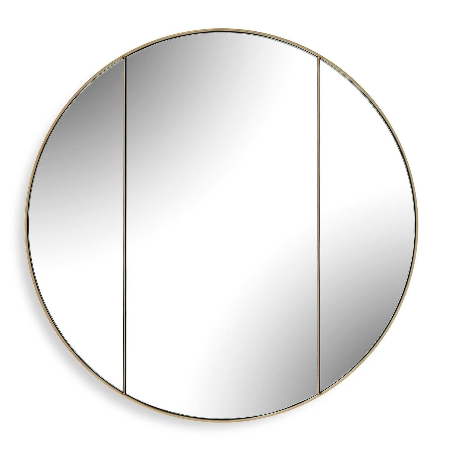 Uttermost Amram Antique Brass Round Mirror